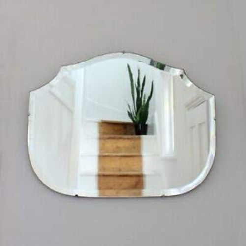 Frameless Decorative Glass Wall Mirror for Bathrooms, Home Decor (Silver, 18 X 24 Inch)